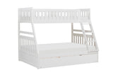 Galen White Twin/Full Bunk Bed with Twin Trundle from Homelegance - Luna Furniture