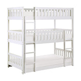 Galen White Twin Triple Bunk Bed from Homelegance - Luna Furniture