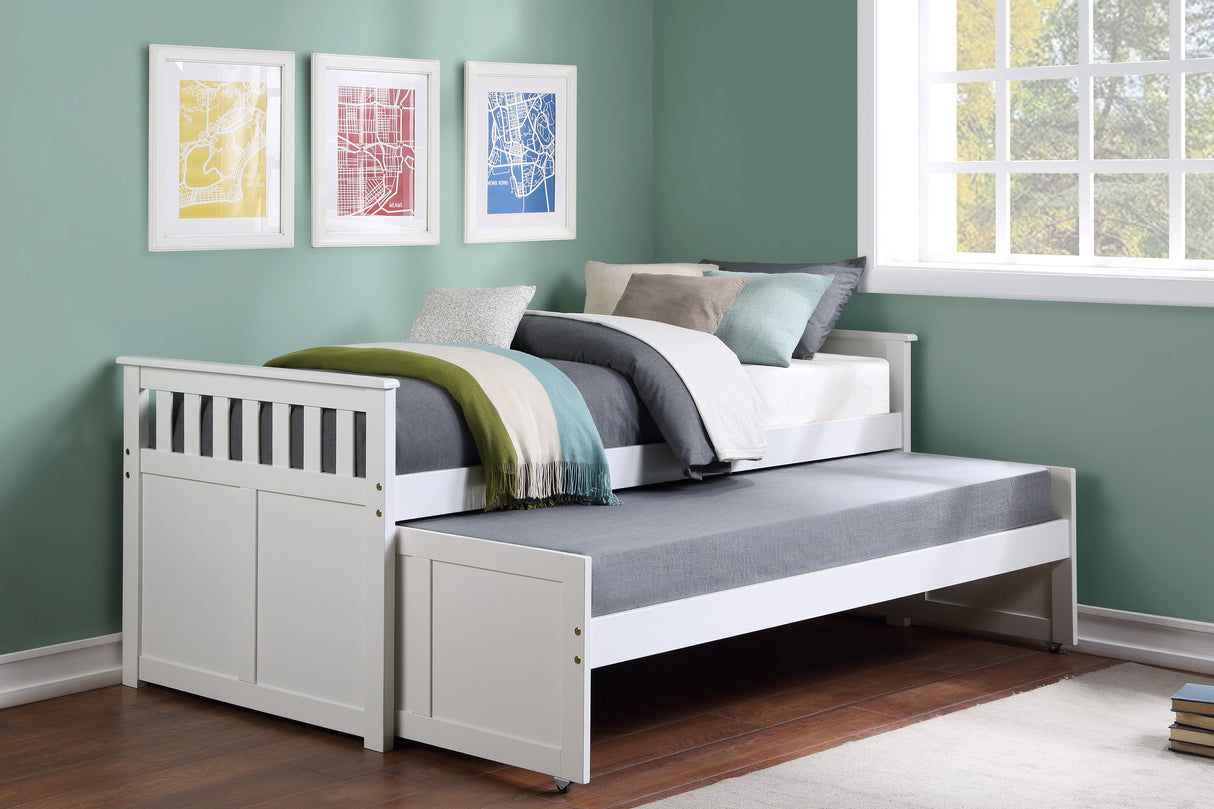 Galen White Twin/Twin Bed from Homelegance - Luna Furniture