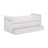 Galen White Twin/Twin Bed with Storage Boxes from Homelegance - Luna Furniture