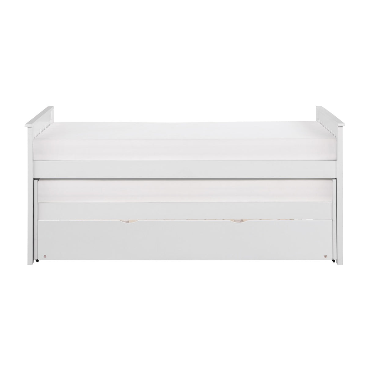 Galen White Twin/Twin Bed with Twin Trundle from Homelegance - Luna Furniture