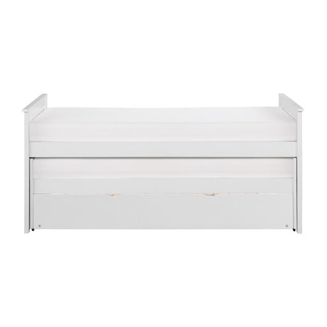Galen White Twin/Twin Bed with Twin Trundle from Homelegance - Luna Furniture