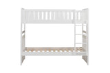 Galen White Twin/Twin Bunk Bed from Homelegance - Luna Furniture