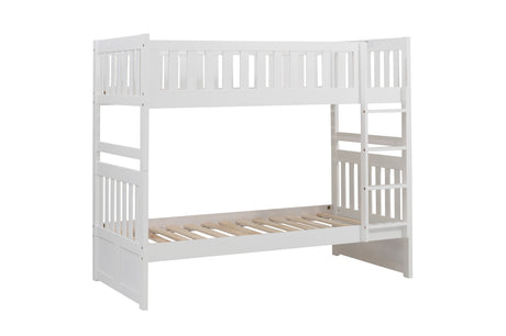 Galen White Twin/Twin Bunk Bed from Homelegance - Luna Furniture