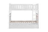 Galen White Twin/Twin Bunk Bed with Twin Trundle from Homelegance - Luna Furniture