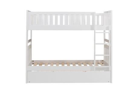 Galen White Twin/Twin Bunk Bed with Twin Trundle from Homelegance - Luna Furniture
