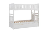 Galen White Twin/Twin Bunk Bed with Twin Trundle from Homelegance - Luna Furniture