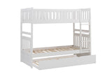 Galen White Twin/Twin Bunk Bed with Twin Trundle from Homelegance - Luna Furniture