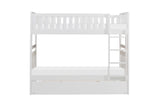 Galen White Twin/Twin Bunk Bed with Twin Trundle from Homelegance - Luna Furniture