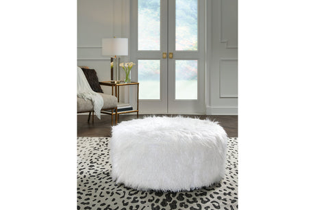 Galice White Oversized Accent Ottoman from Ashley - Luna Furniture