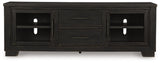Galliden Black 80" TV Stand from Ashley - Luna Furniture