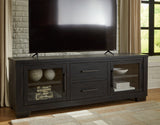Galliden Black 80" TV Stand from Ashley - Luna Furniture