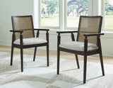 Galliden Black Dining Arm Chair, Set of 2 from Ashley Furniture - Luna Furniture