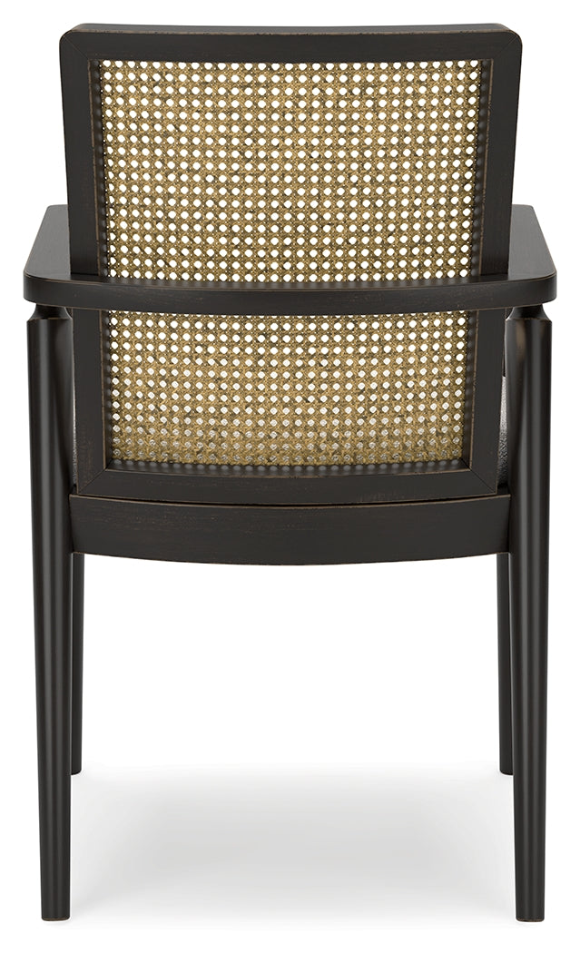 Galliden Black Dining Arm Chair, Set of 2 from Ashley Furniture - Luna Furniture