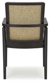 Galliden Black Dining Arm Chair, Set of 2 from Ashley Furniture - Luna Furniture