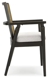 Galliden Black Dining Arm Chair, Set of 2 from Ashley Furniture - Luna Furniture