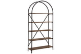 Galtbury Brown/Black Bookcase from Ashley - Luna Furniture