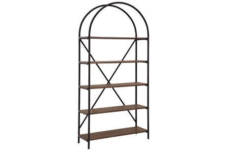 Galtbury Brown/Black Bookcase from Ashley - Luna Furniture
