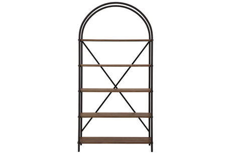 Galtbury Brown/Black Bookcase from Ashley - Luna Furniture