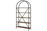 Galtbury Brown/Black Bookcase from Ashley - Luna Furniture