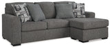 Gardiner Pewter Reversible Sofa Chaise from Ashley - Luna Furniture
