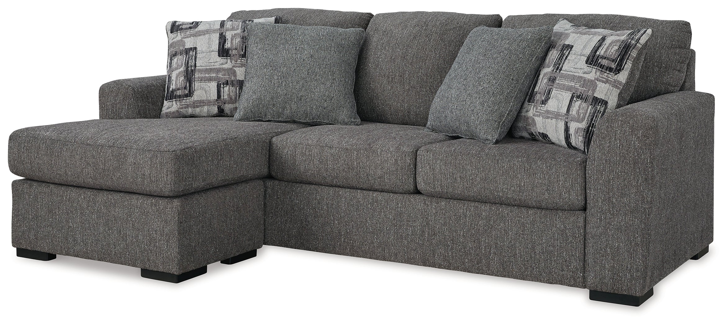 Gardiner Pewter Sofa Chaise - Luna Furniture