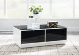 Gardoni White/Black Coffee Table from Ashley - Luna Furniture