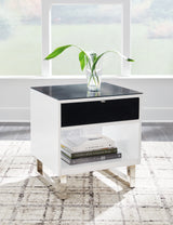 Gardoni White/Black End Table from Ashley - Luna Furniture