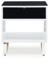 Gardoni White/Black End Table from Ashley - Luna Furniture