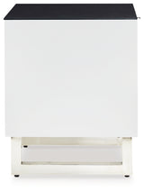 Gardoni White/Black End Table from Ashley - Luna Furniture