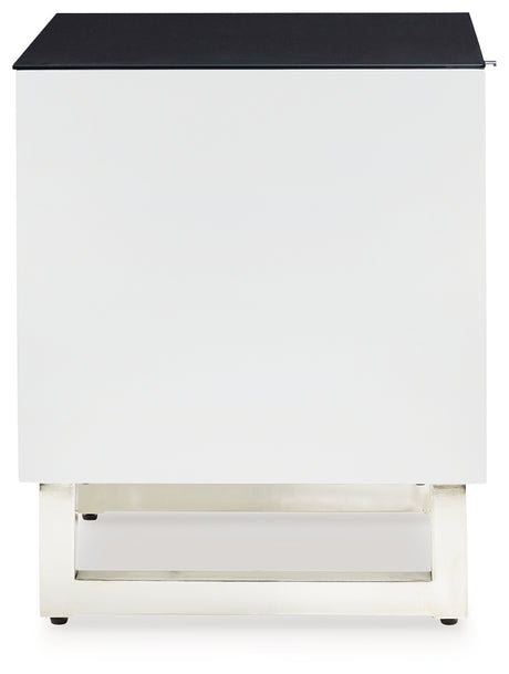 Gardoni White/Black End Table from Ashley - Luna Furniture