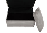 Garrell Brownish Gray Velvet Lift Top Storage Bench with Pull-out Bed from Homelegance - Luna Furniture