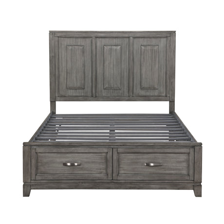 Garretson Gray Queen Storage Platform Bed from Homelegance - Luna Furniture