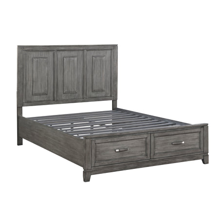 Garretson Gray Queen Storage Platform Bed from Homelegance - Luna Furniture