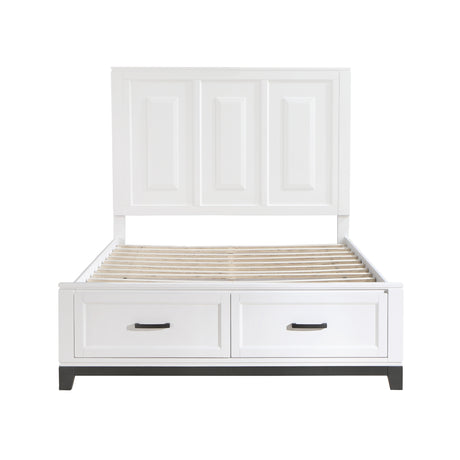 Garretson White Queen Storage Platform Bed from Homelegance - Luna Furniture