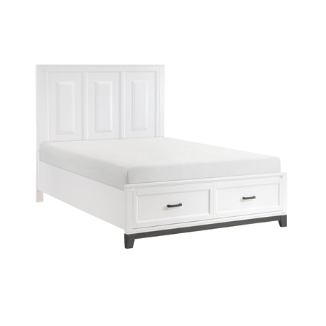 Garretson White Queen Storage Platform Bed from Homelegance - Luna Furniture