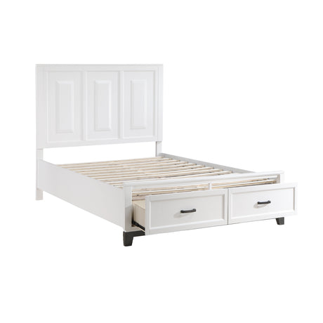 Garretson White Queen Storage Platform Bed from Homelegance - Luna Furniture