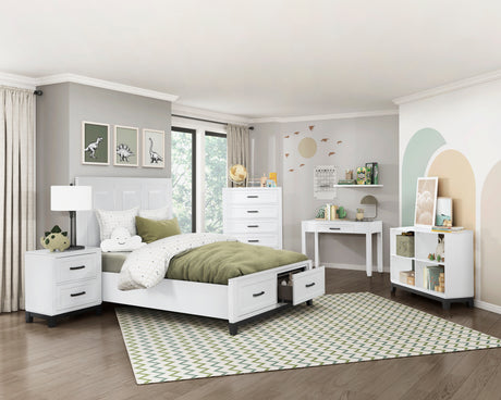 Garretson White Storage Platform Youth Bedroom Set from Homelegance - Luna Furniture