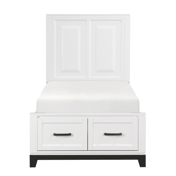 Garretson White Twin Storage Platform Bed