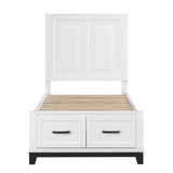Garretson White Twin Storage Platform Bed from Homelegance - Luna Furniture