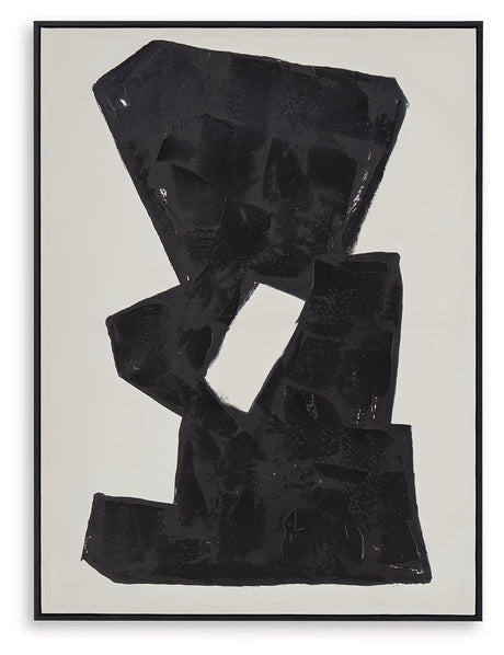 Garviery Black/Cream Wall Art from Ashley - Luna Furniture