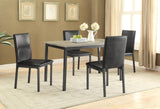 Garza Weathered Gray and Black 5-Piece Dining Set from Coaster - Luna Furniture