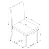 Garza Weathered Gray and Black 5-Piece Dining Set from Coaster - Luna Furniture