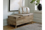 Gerdanet Beige/Brown Storage Bench from Ashley - Luna Furniture