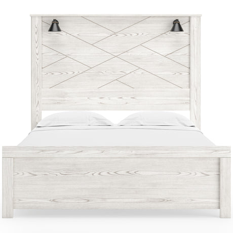 Gerridan White/Gray LED Panel Bedroom Set from Ashley - Luna Furniture