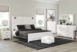 Gerridan White/Gray LED Panel Bedroom Set from Ashley - Luna Furniture