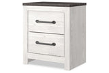 Gerridan White/Gray Nightstand from Ashley Furniture - Luna Furniture