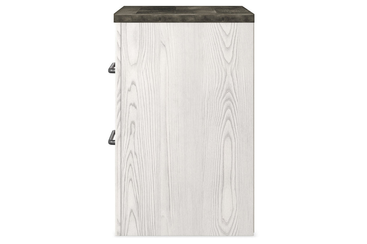 Gerridan White/Gray Nightstand from Ashley Furniture - Luna Furniture