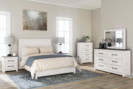Gerridan White/Gray Panel Bedroom Set from Ashley - Luna Furniture