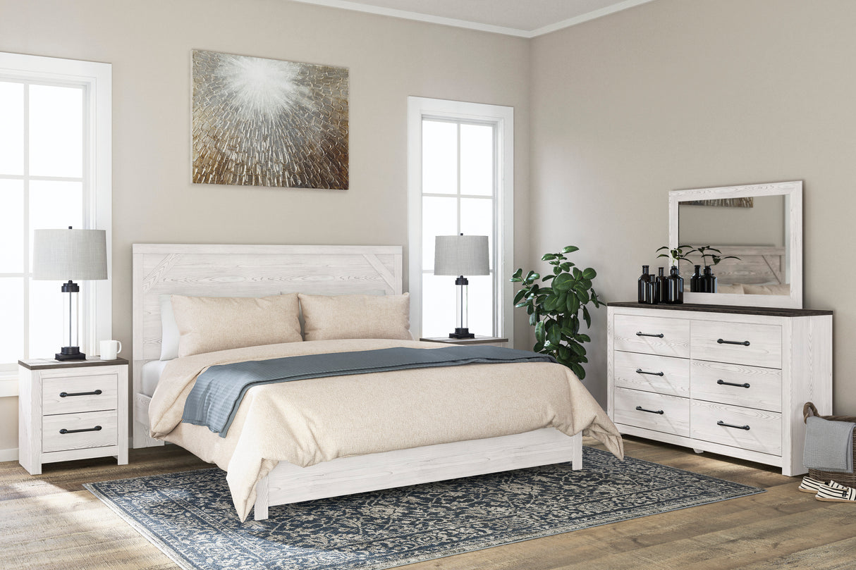 Gerridan White/Gray Panel Bedroom Set from Ashley - Luna Furniture